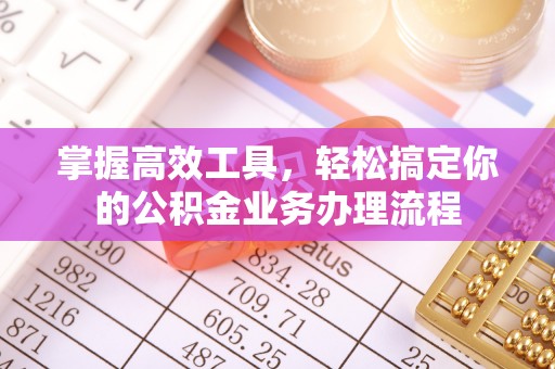 唐河掌握高效工具，轻松搞定你的公积金业务办理流程