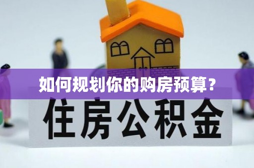 唐河如何规划你的购房预算？